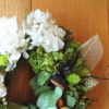 アナベルと白紫陽花のリース